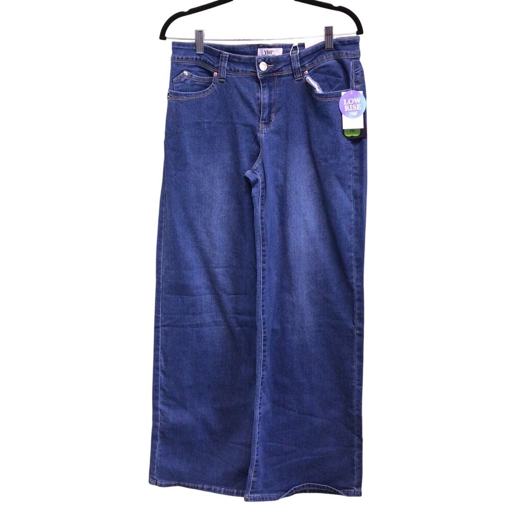 YMI Womens Low Rise Wide Leg Jeans New Size 11/30 Butt Enhancing Regular Inseam